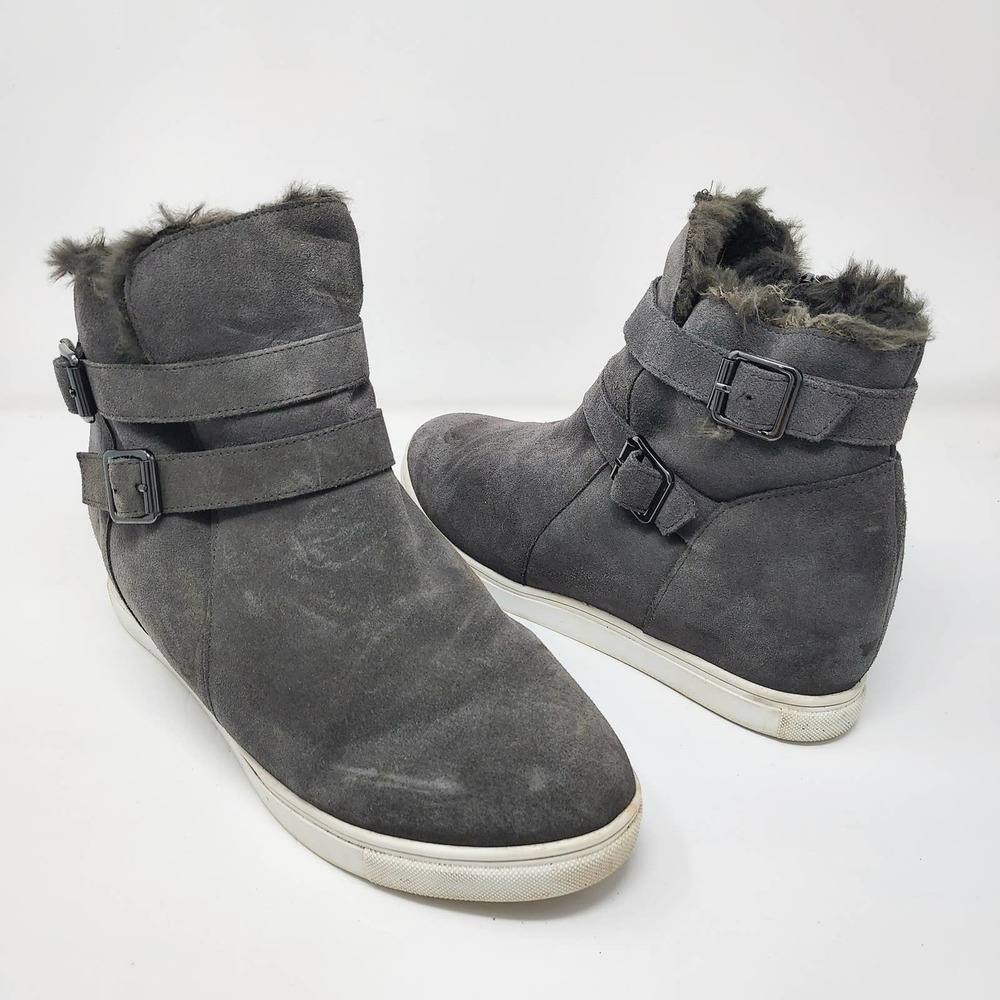 Blondo Waterproof Gray Faux Fur Lined Sneaker Size 11